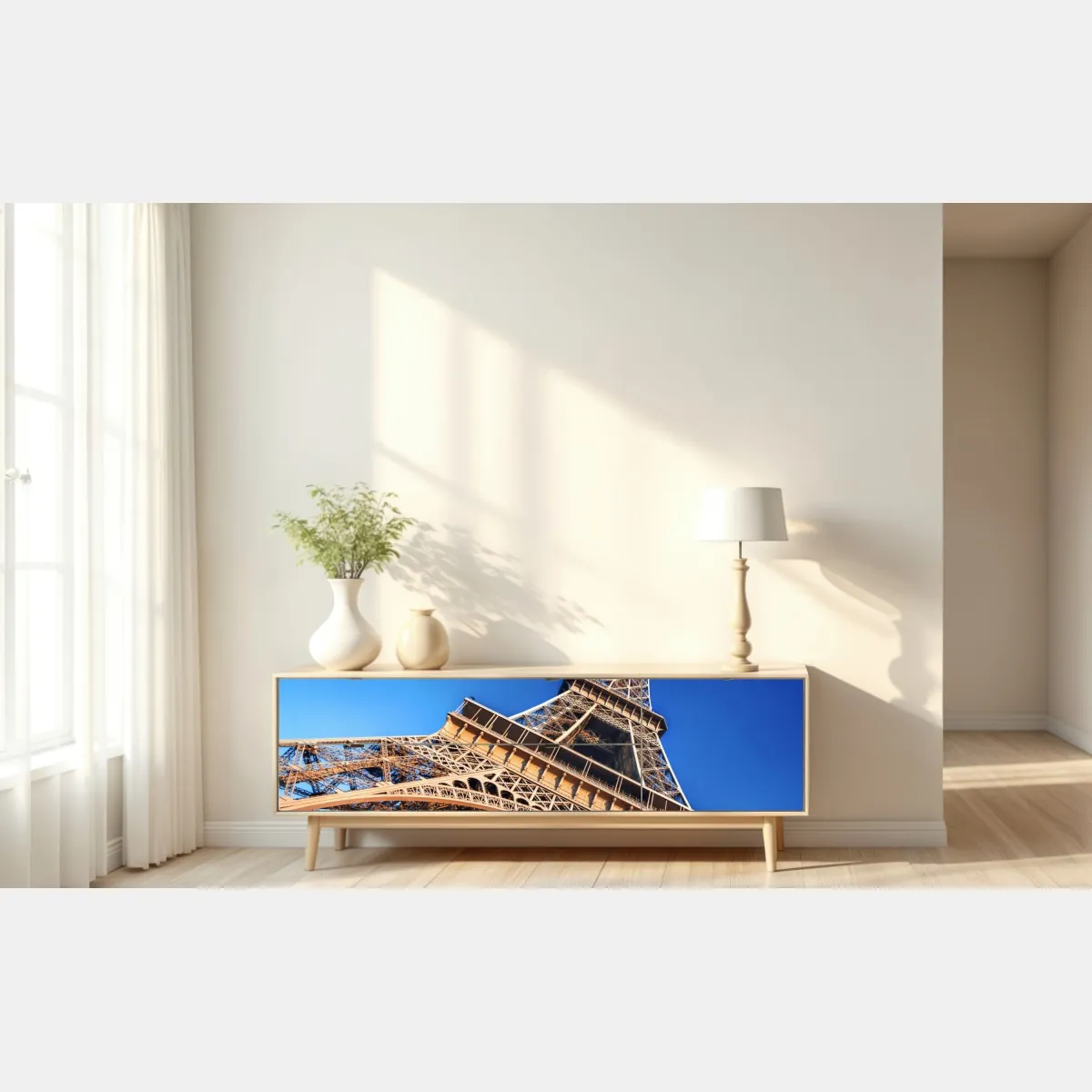 Naklejka repozycjonowalna Wieża Eiffla z bliska w Paryżu – Wallissimo® Naklejka repozycjonowalna Wieża Eiffla z bliska w Paryżu – Wallissimo®