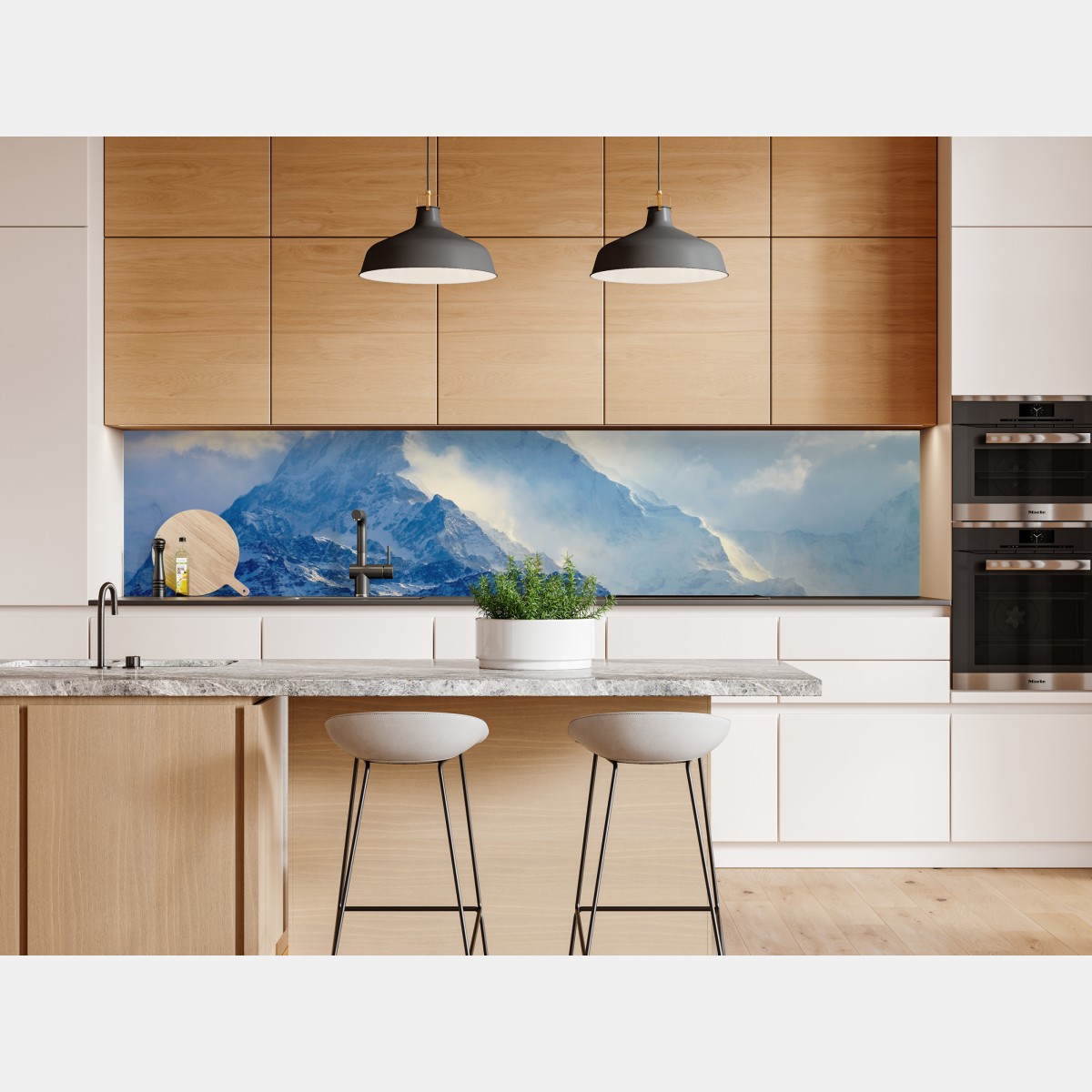 Naklejka repozycjonowalna majestatyczny śnieżny szczyt górski – Wallissimo® Naklejka repozycjonowalna majestatyczny śnieżny szczyt górski – Wallissimo®