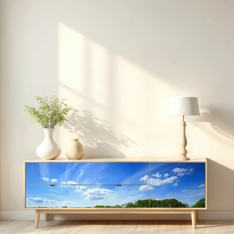 Naklejka repozycjonowalna mistyczny portret w złocie i błękicie – Wallissimo®