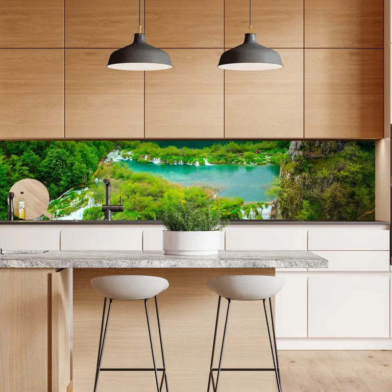 Naklejka repozycjonowalna elegancki wzór z pawiem i kwiatami na różowym tle – Wallissimo®