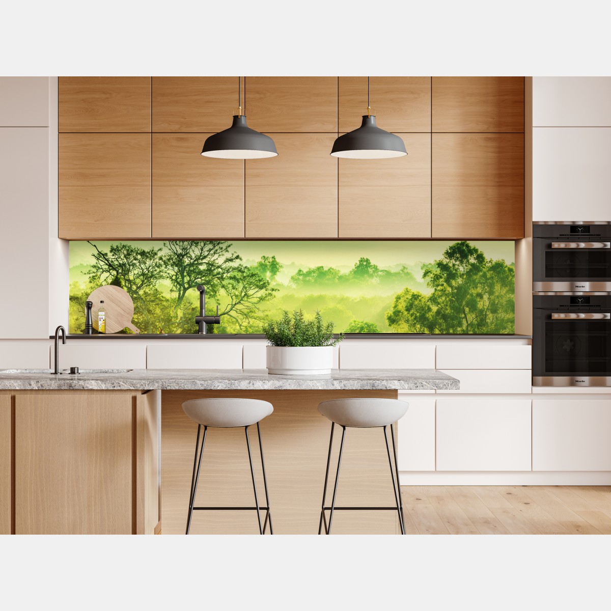 Naklejka repozycjonowalna bujny tropikalny krajobraz dżungli – Wallissimo® Naklejka repozycjonowalna bujny tropikalny krajobraz dżungli – Wallissimo®