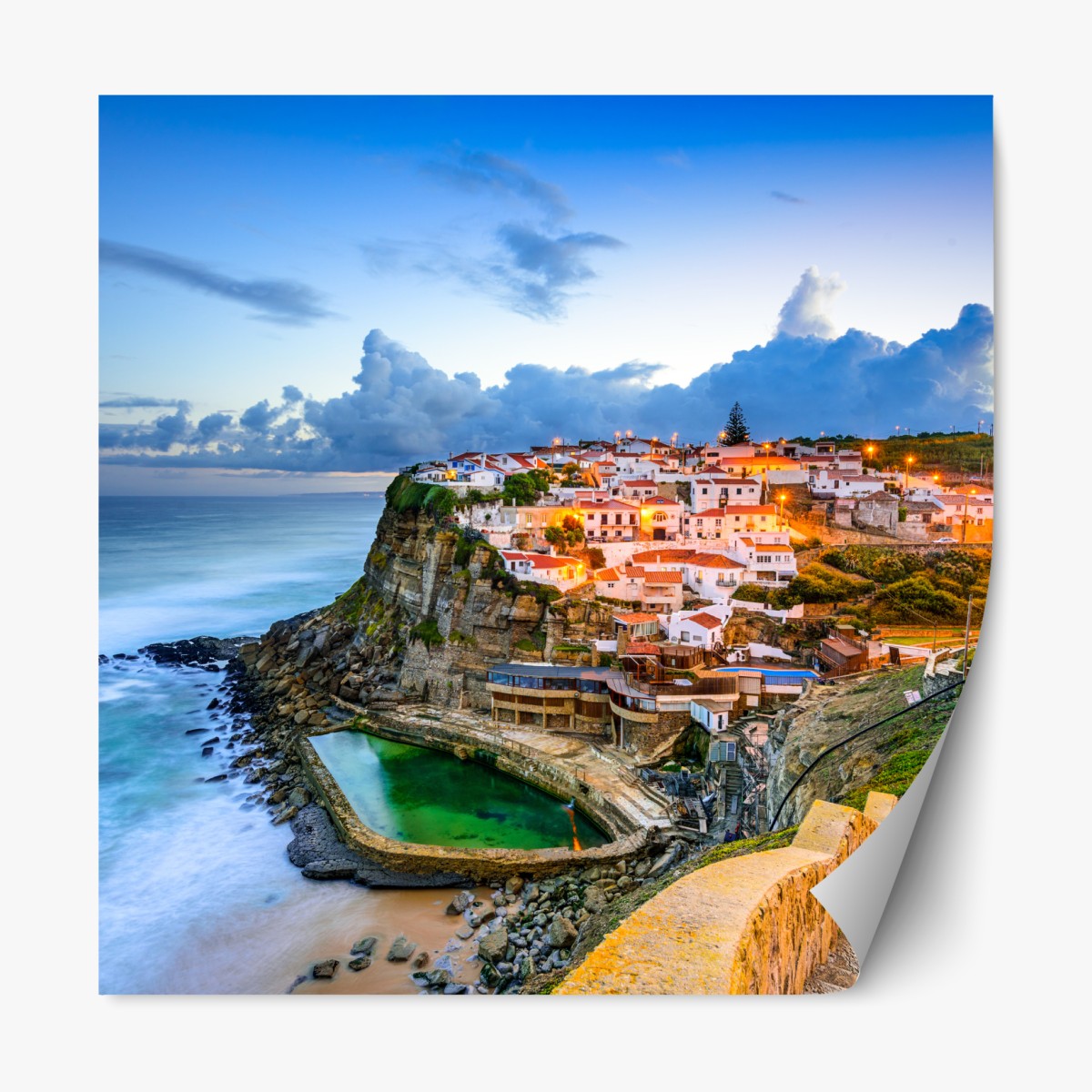 Repositionable sticker Azenhas do Mar coastal cliff village, Portugal