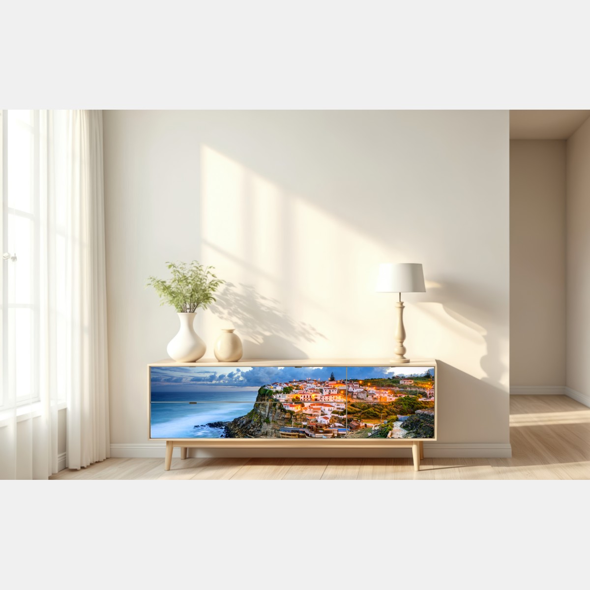 Naklejka repozycjonowalna Azenhas do Mar nadmorska wioska na klifie, Portugalia – Wallissimo® Naklejka repozycjonowalna Azenhas do Mar nadmorska wioska na klifie, Portugalia – Wallissimo®