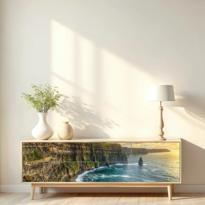 Naklejka repozycjonowalna czarny marmur ze złotymi żyłami – Wallissimo®