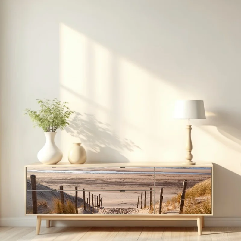 Naklejka repozycjonowalna słoneczna ścieżka nad Morzem Północnym – Wallissimo® Naklejka repozycjonowalna słoneczna ścieżka nad Morzem Północnym – Wallissimo®