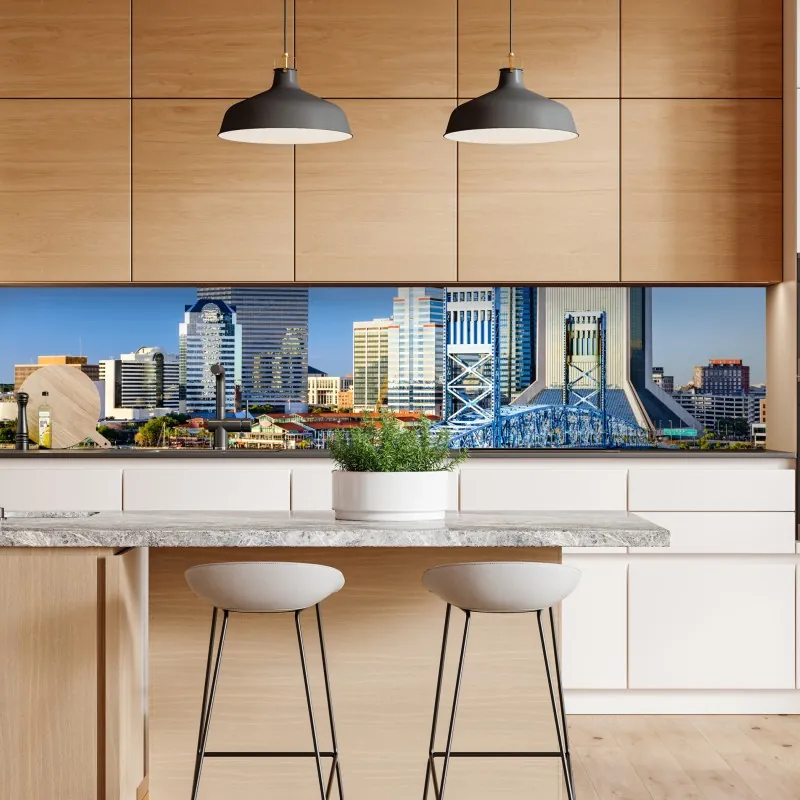 Naklejka repozycjonowalna biały trójwymiarowy geometryczny wzór low-poly – Wallissimo®