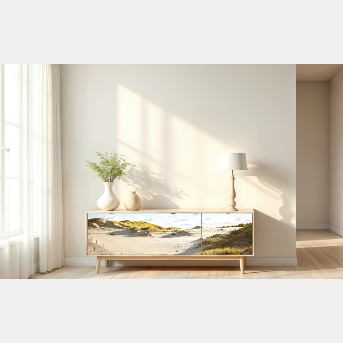 Naklejka repozycjonowalna spokojne wydmy Słowińskiego Parku Narodowego – Wallissimo® Naklejka repozycjonowalna spokojne wydmy Słowińskiego Parku Narodowego – Wallissimo®