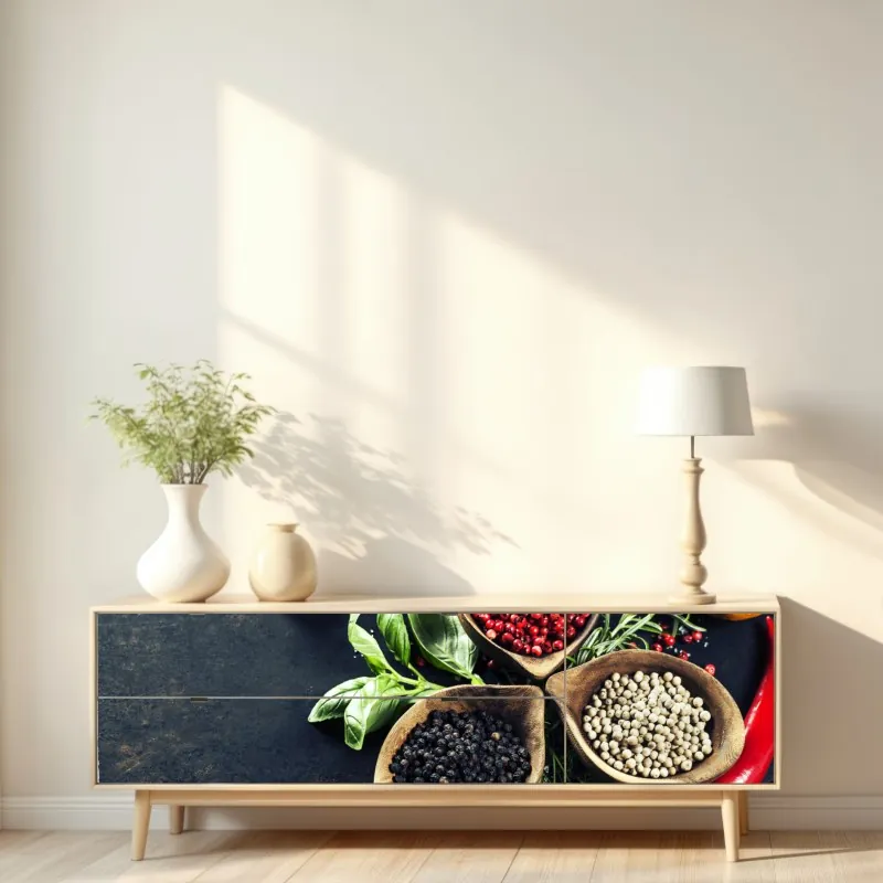 Naklejka repozycjonowalna żywy wzór hibiskusa w stylu retro – Wallissimo®