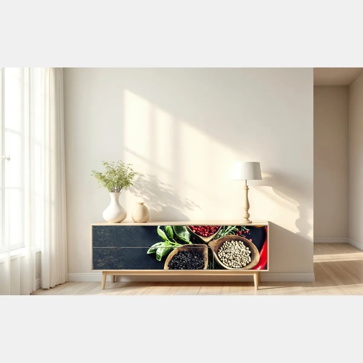 Naklejka repozycjonowalna żywe przyprawy i świeże zioła – Wallissimo® Naklejka repozycjonowalna żywe przyprawy i świeże zioła – Wallissimo®