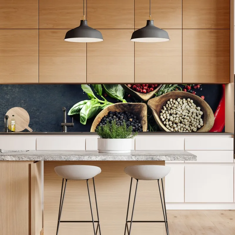 Naklejka repozycjonowalna żywe przyprawy i świeże zioła – Wallissimo® Naklejka repozycjonowalna żywe przyprawy i świeże zioła – Wallissimo®