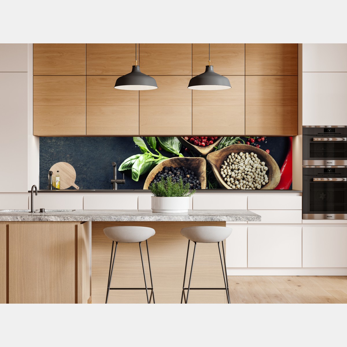 Naklejka repozycjonowalna żywe przyprawy i świeże zioła – Wallissimo® Naklejka repozycjonowalna żywe przyprawy i świeże zioła – Wallissimo®