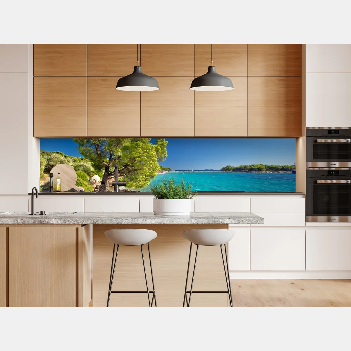 Naklejka repozycjonowalna idylliczna turkusowa plaża na wyspie Murter – Wallissimo® Naklejka repozycjonowalna idylliczna turkusowa plaża na wyspie Murter – Wallissimo®