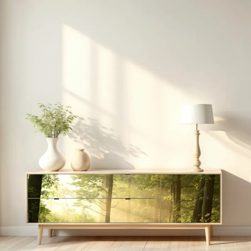 Naklejka repozycjonowalna tropikalny turkusowy motyw dżungli – Wallissimo®