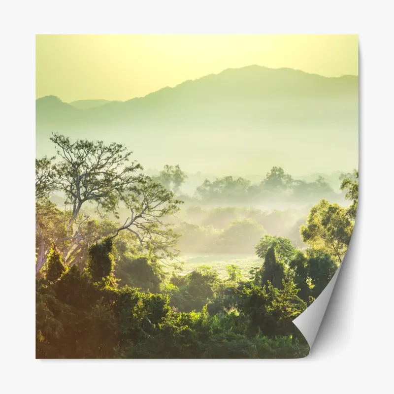 Naklejka repozycjonowalna botaniczny wzór z cytrynami – Wallissimo®