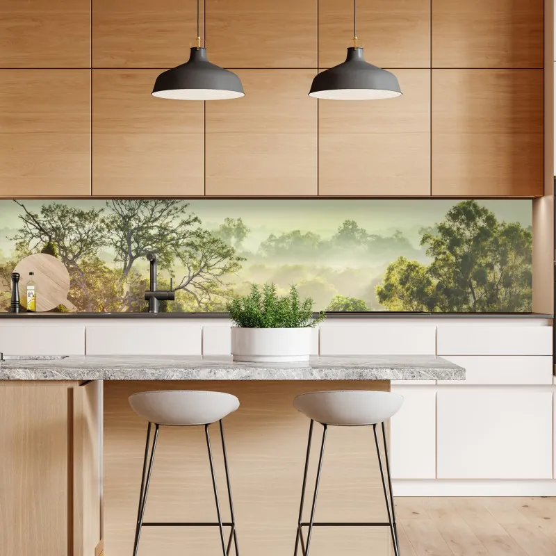 Naklejka repozycjonowalna botaniczny wzór z cytrynami – Wallissimo®