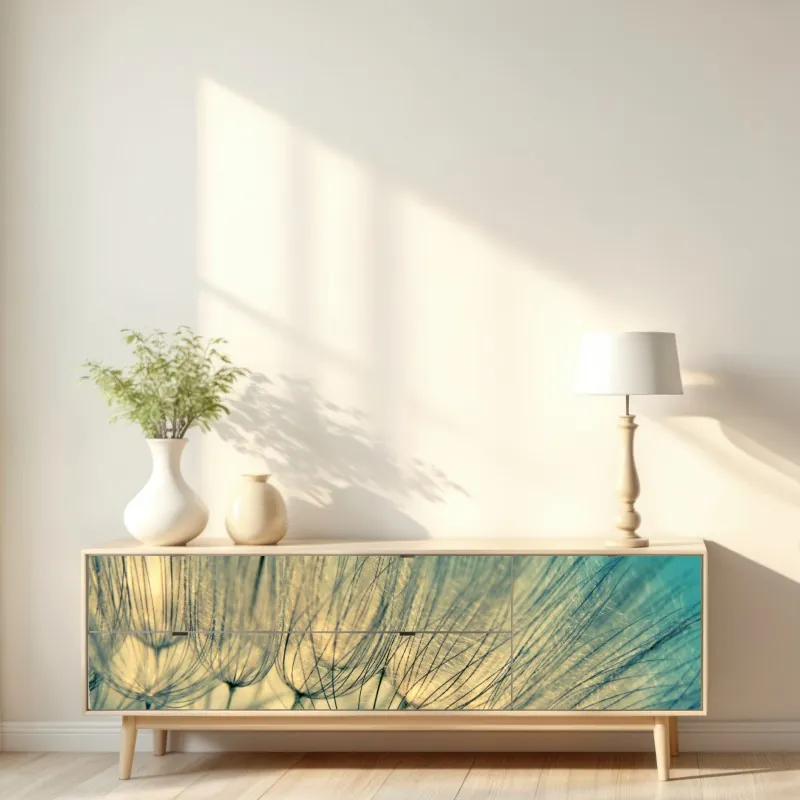 Naklejka repozycjonowalna zabawny wzór gepardów na turkusowym tle – Wallissimo®