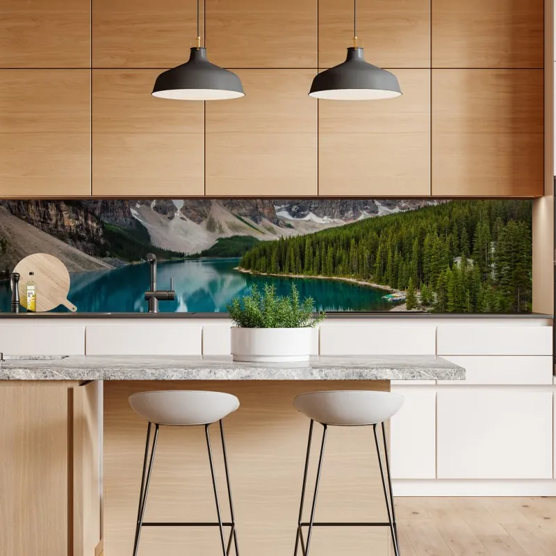 Naklejka repozycjonowalna niebieska uliczka w Chefchaouen – Wallissimo®