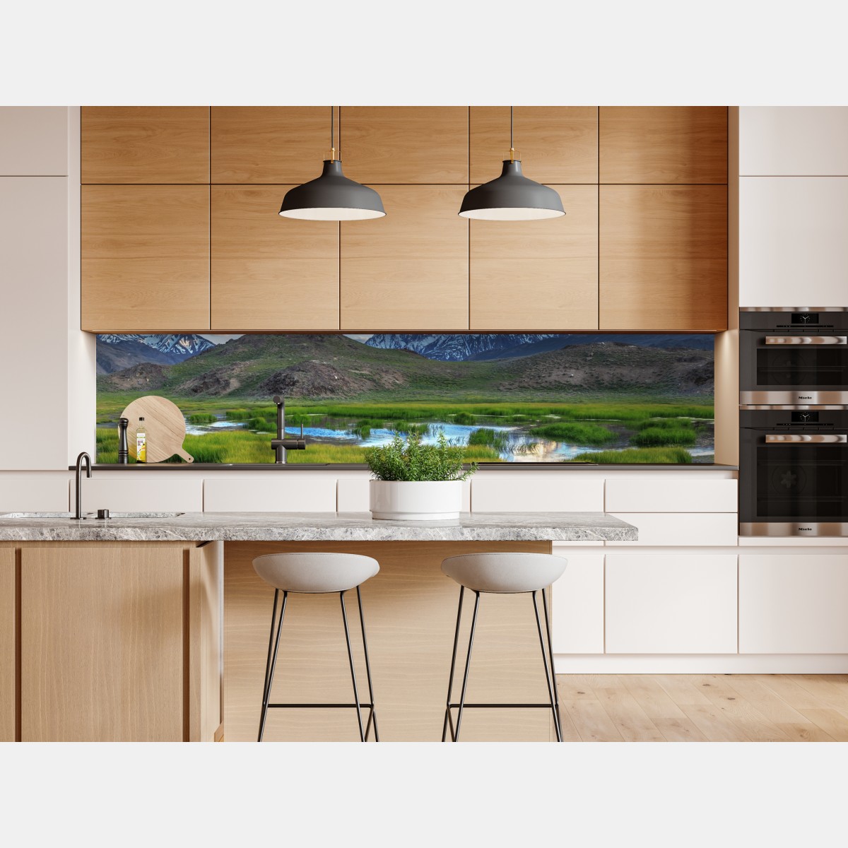 Naklejka repozycjonowalna spokojne jezioro górskie w Himalajach latem – Wallissimo® Naklejka repozycjonowalna spokojne jezioro górskie w Himalajach latem – Wallissimo®