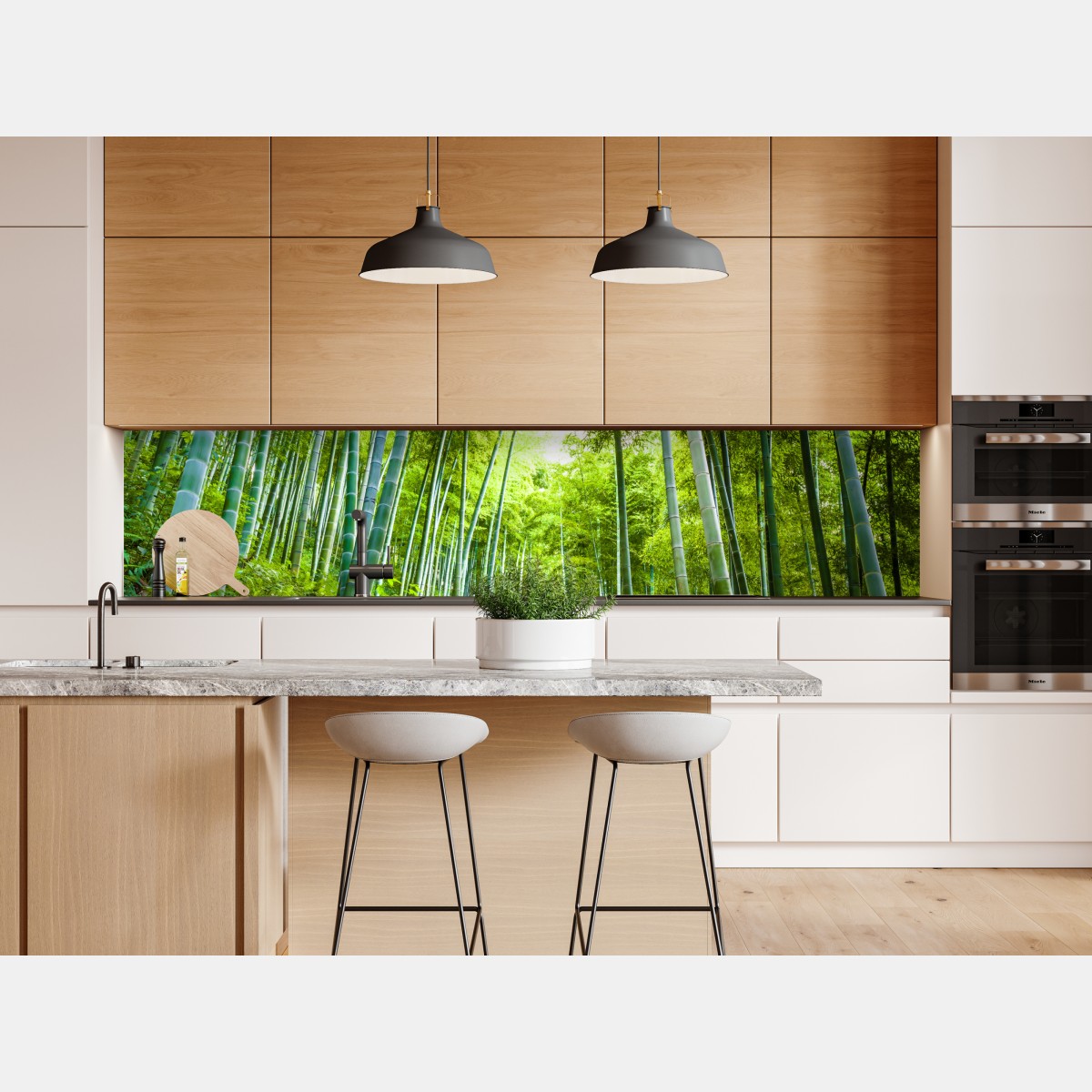 Naklejka repozycjonowalna spokojna ścieżka w bambusowym lesie – Wallissimo® Naklejka repozycjonowalna spokojna ścieżka w bambusowym lesie – Wallissimo®