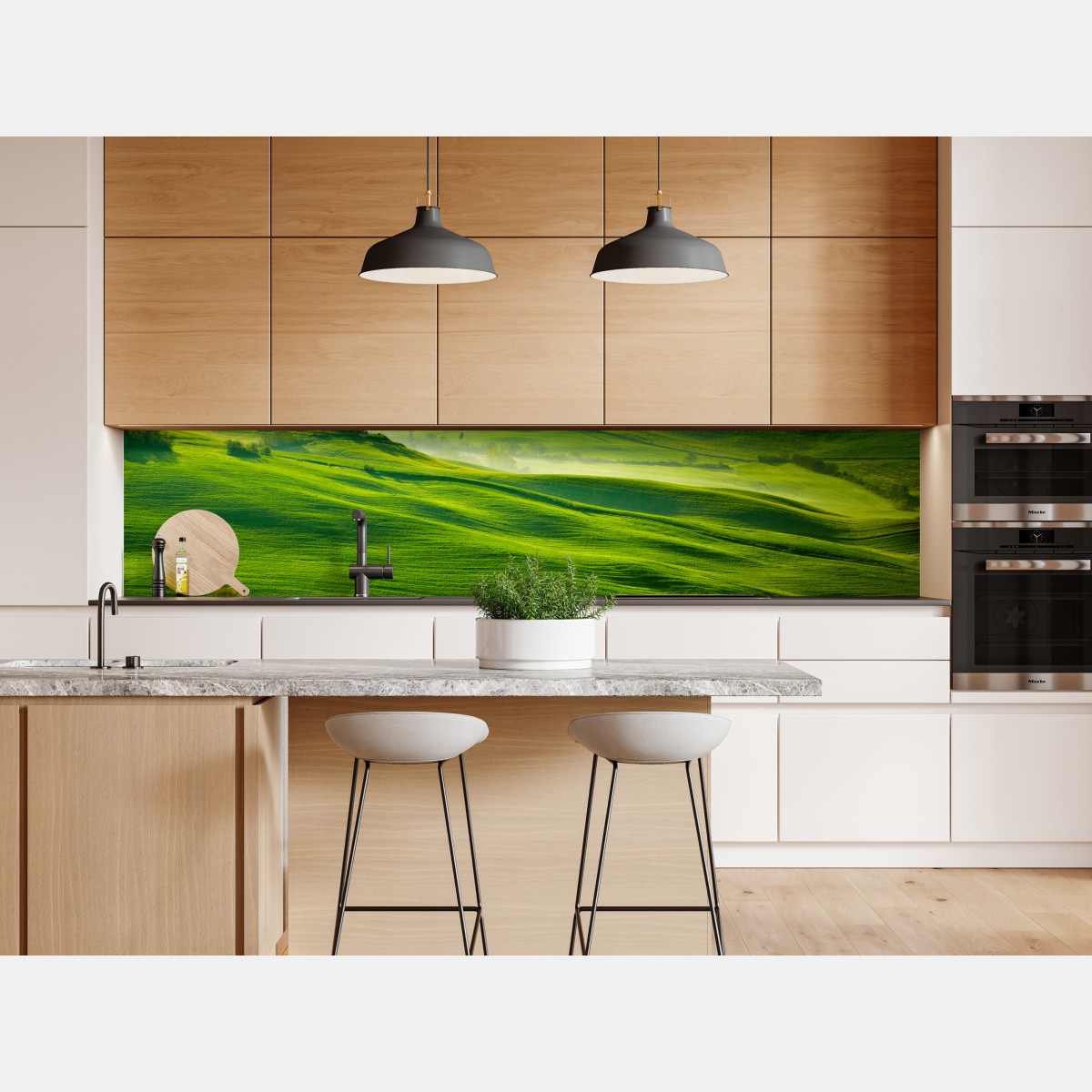 Naklejka repozycjonowalna słoneczne falujące wzgórza Toskanii – Wallissimo® Naklejka repozycjonowalna słoneczne falujące wzgórza Toskanii – Wallissimo®