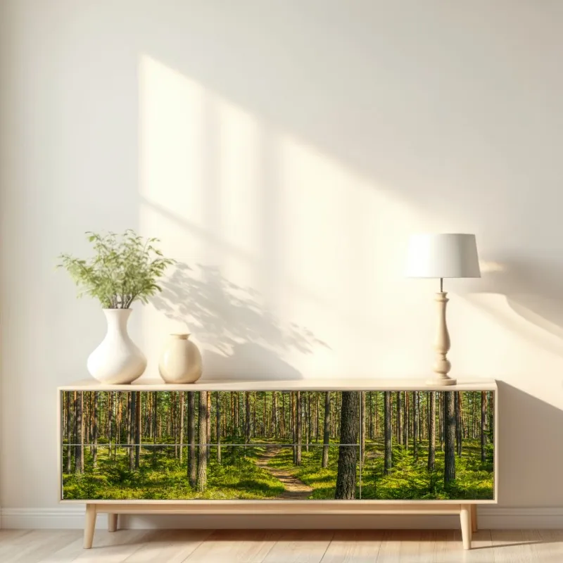 Naklejka repozycjonowalna słoneczny taras śródziemnomorski z widokiem na morze – Wallissimo®