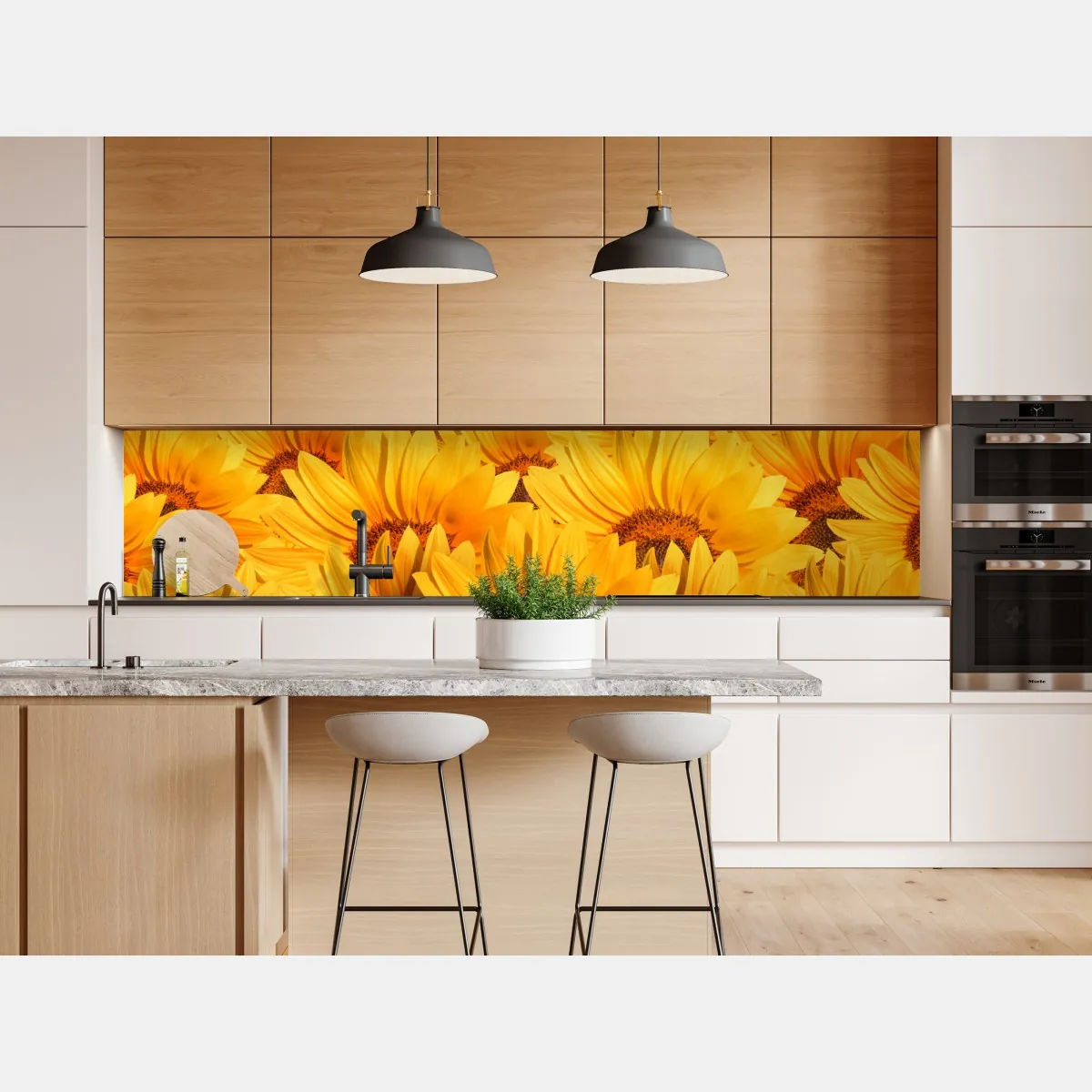 Naklejka repozycjonowalna złote pole słoneczników – Wallissimo® Naklejka repozycjonowalna złote pole słoneczników – Wallissimo®