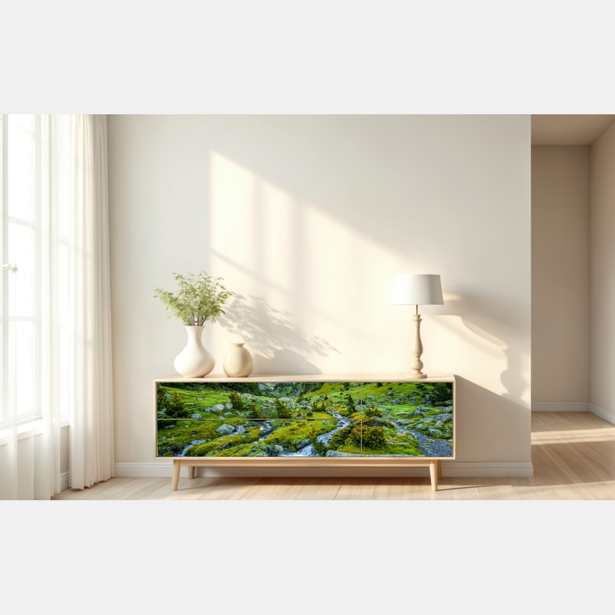 Naklejka repozycjonowalna słoneczna dolina w Posets y Maladeta, Pireneje – Wallissimo® Naklejka repozycjonowalna słoneczna dolina w Posets y Maladeta, Pireneje – Wallissimo®