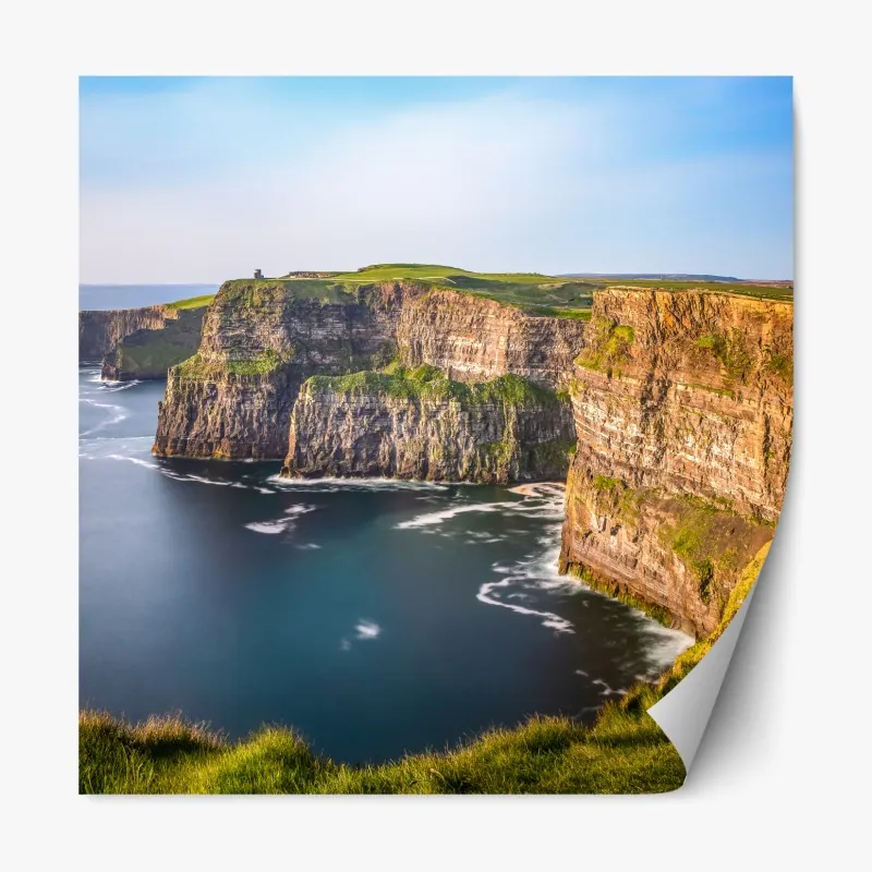 Naklejka repozycjonowalna zakrzywione betonowe schody spiralne – Wallissimo®