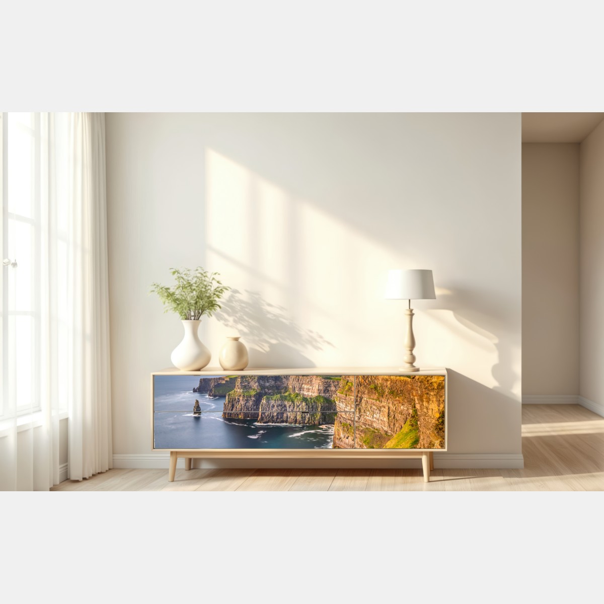 Naklejka repozycjonowalna majestatyczne klify nad głębokim morzem – Wallissimo® Naklejka repozycjonowalna majestatyczne klify nad głębokim morzem – Wallissimo®