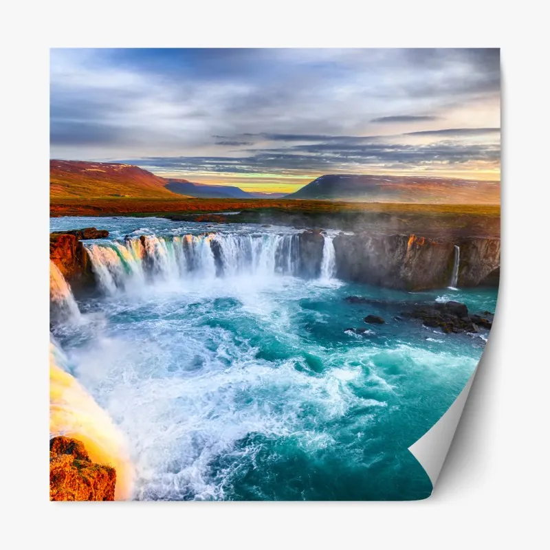 Naklejka repozycjonowalna tropikalny wzór botaniczny z tukanem – Wallissimo®