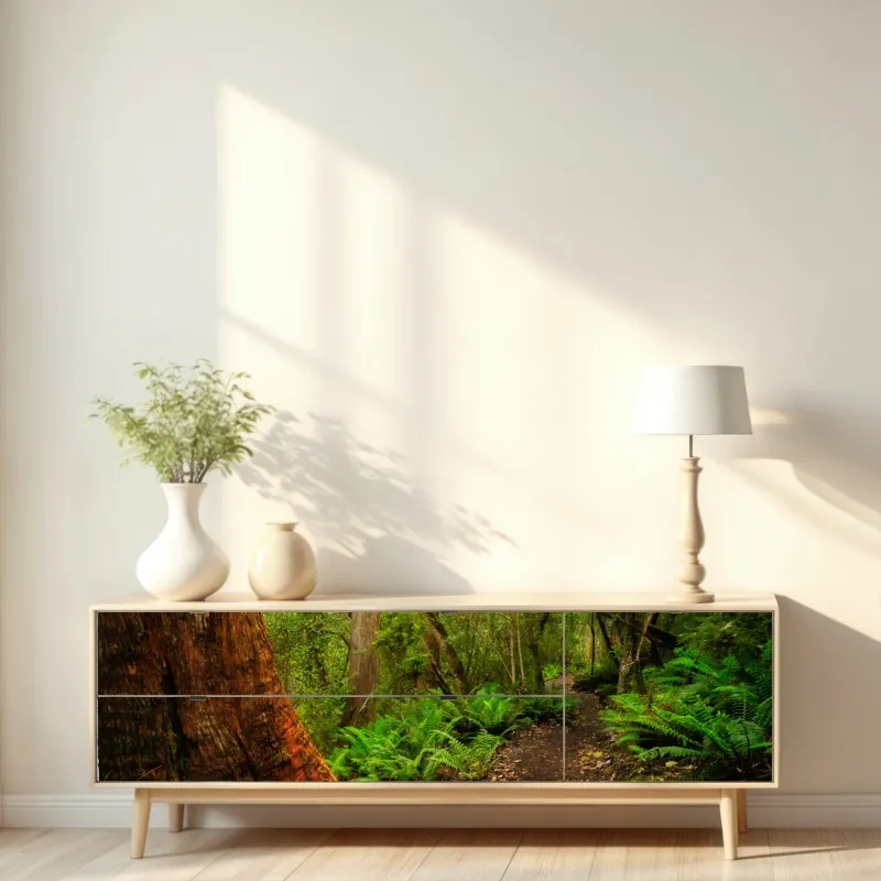 Naklejka repozycjonowalna złoty zachód słońca nad spokojną plażą – Wallissimo®