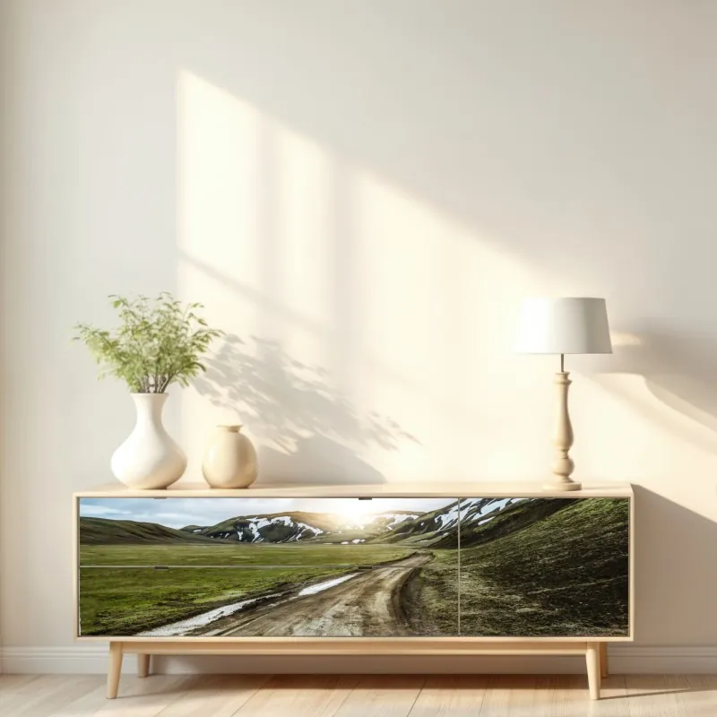 Naklejka repozycjonowalna żywa różowa abstrakcja płynna – Wallissimo®