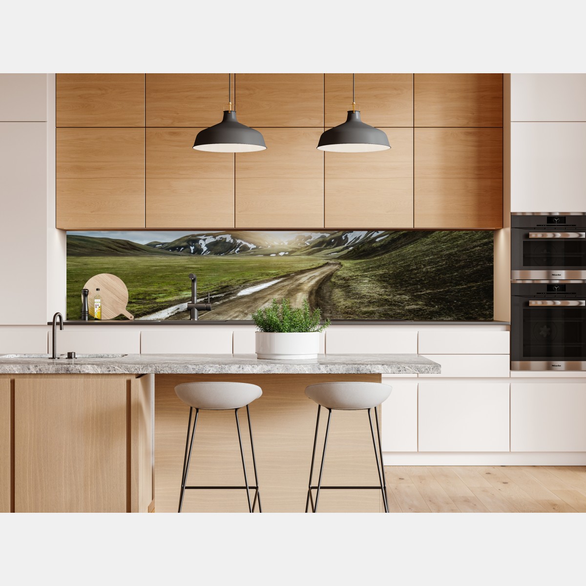 Naklejka repozycjonowalna Landmanalaugar malownicza droga na wyżynie – Wallissimo® Naklejka repozycjonowalna Landmanalaugar malownicza droga na wyżynie – Wallissimo®