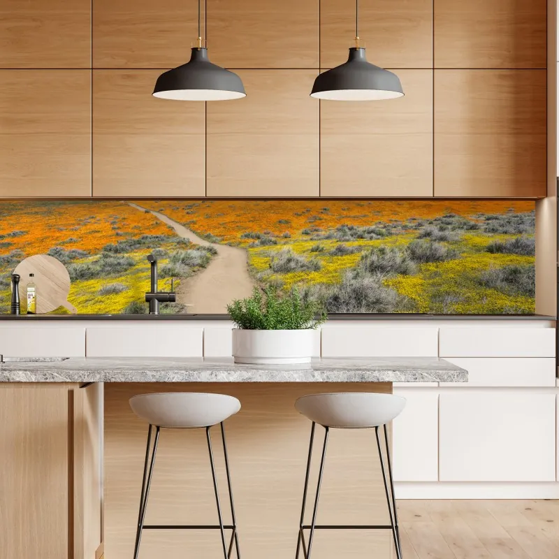 Naklejka repozycjonowalna trio słoneczników na żółtym tle – Wallissimo®