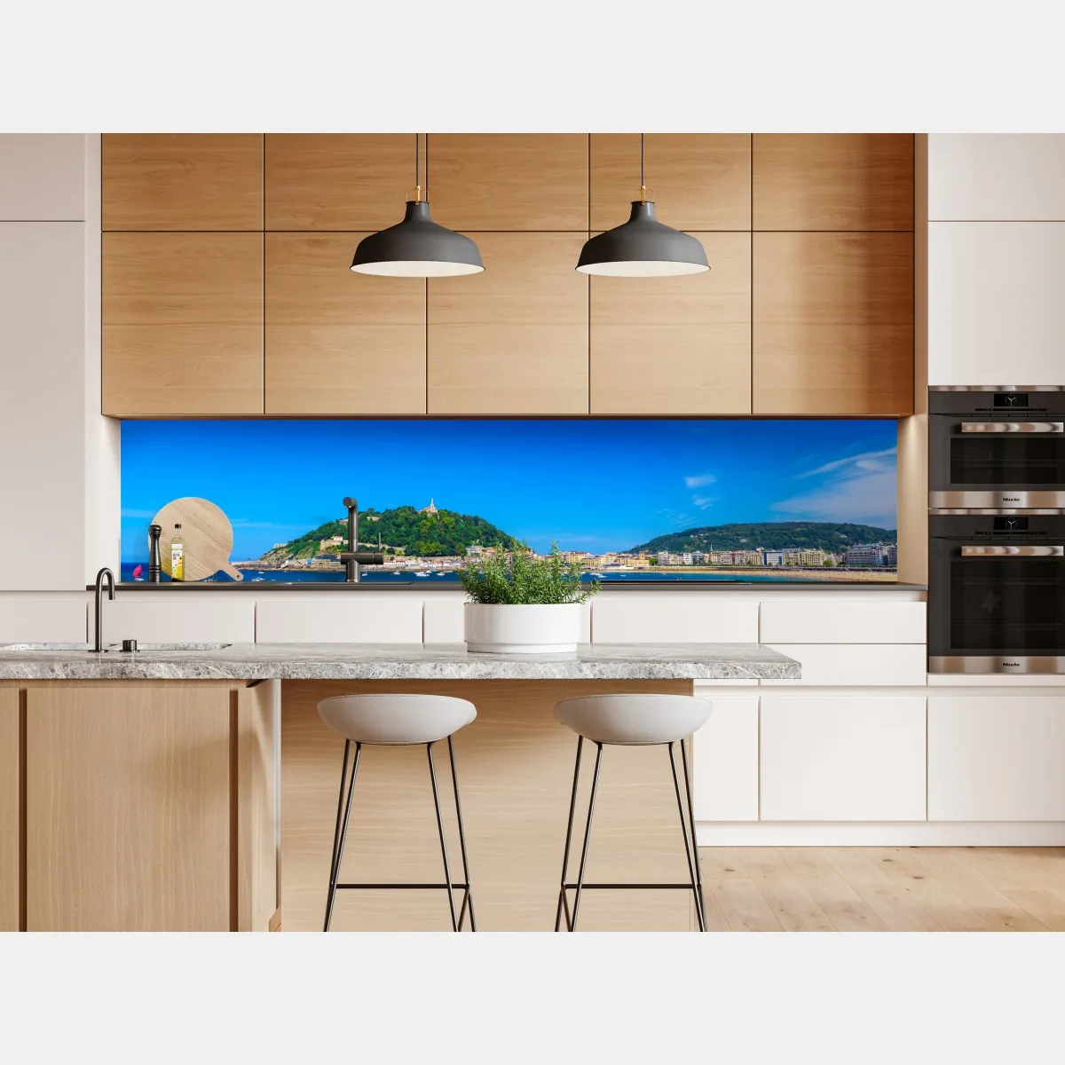 Naklejka repozycjonowalna słoneczna panorama nadmorska z złotym piaskiem – Wallissimo® Naklejka repozycjonowalna słoneczna panorama nadmorska z złotym piaskiem – Wallissimo®