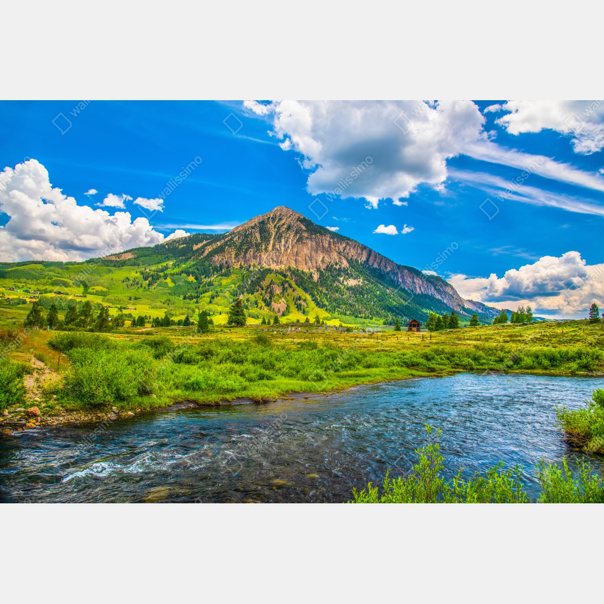 Naklejka repozycjonowalna słoneczne góry Crested Butte, Kolorado – Wallissimo® Naklejka repozycjonowalna słoneczne góry Crested Butte, Kolorado – Wallissimo®