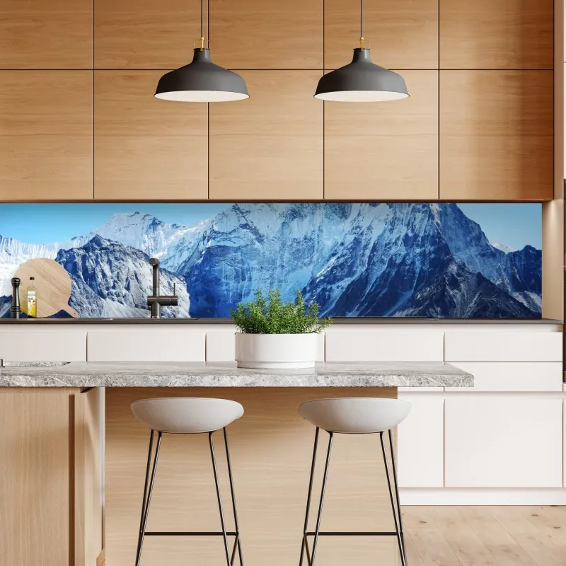 Naklejka repozycjonowalna majestatyczny ośnieżony szczyt górski – Wallissimo® Naklejka repozycjonowalna majestatyczny ośnieżony szczyt górski – Wallissimo®