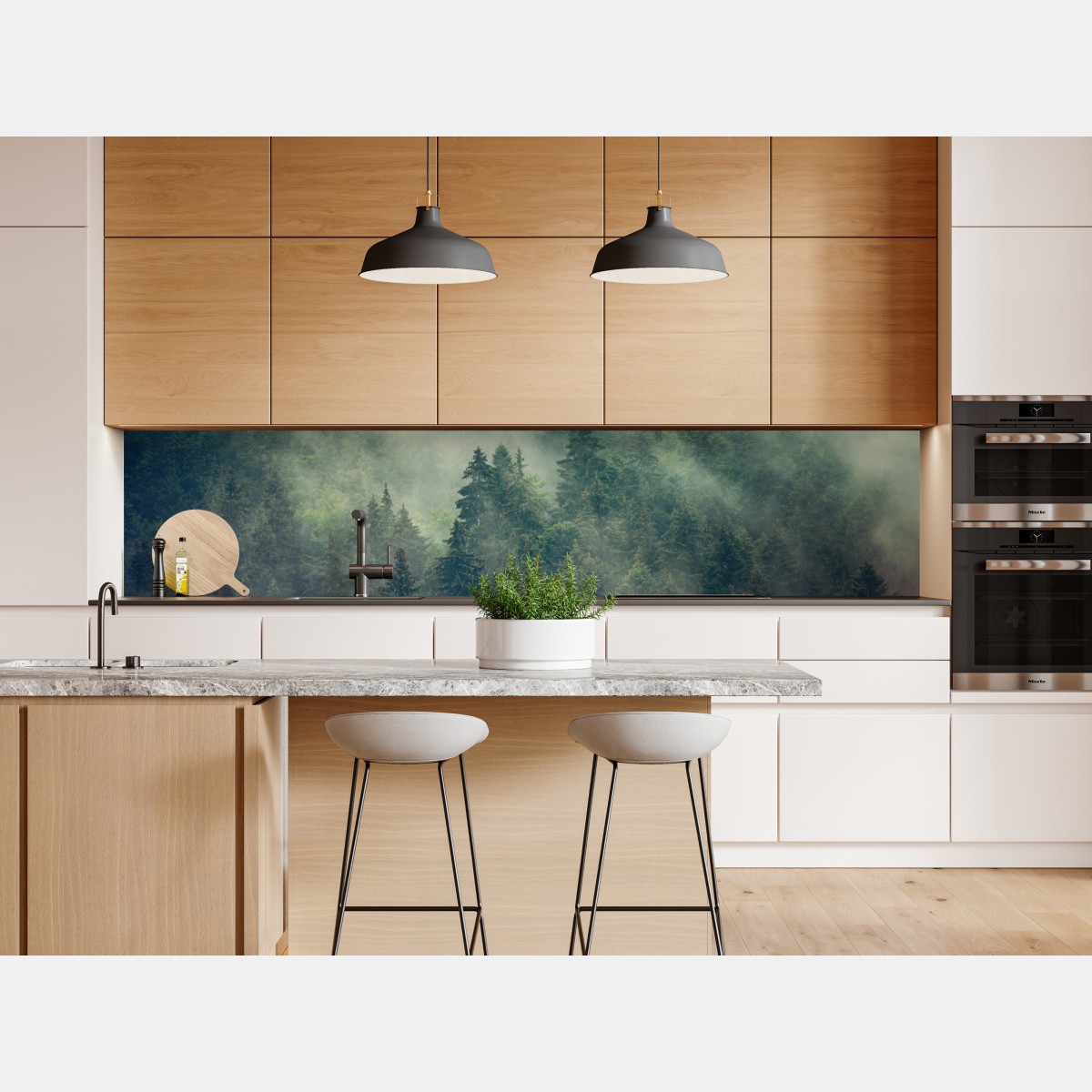 Naklejka repozycjonowalna mglisty wieczniezielony las – Wallissimo® Naklejka repozycjonowalna mglisty wieczniezielony las – Wallissimo®