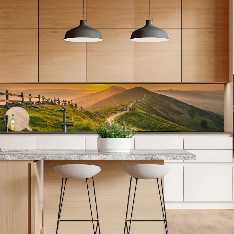 Naklejka repozycjonowalna spokojna ścieżka w bambusowym lesie – Wallissimo®