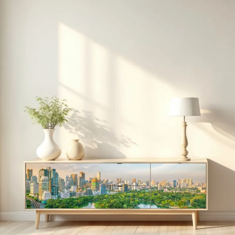 Naklejka repozycjonowalna delikatne dmuchawce na czarnym tle – Wallissimo®