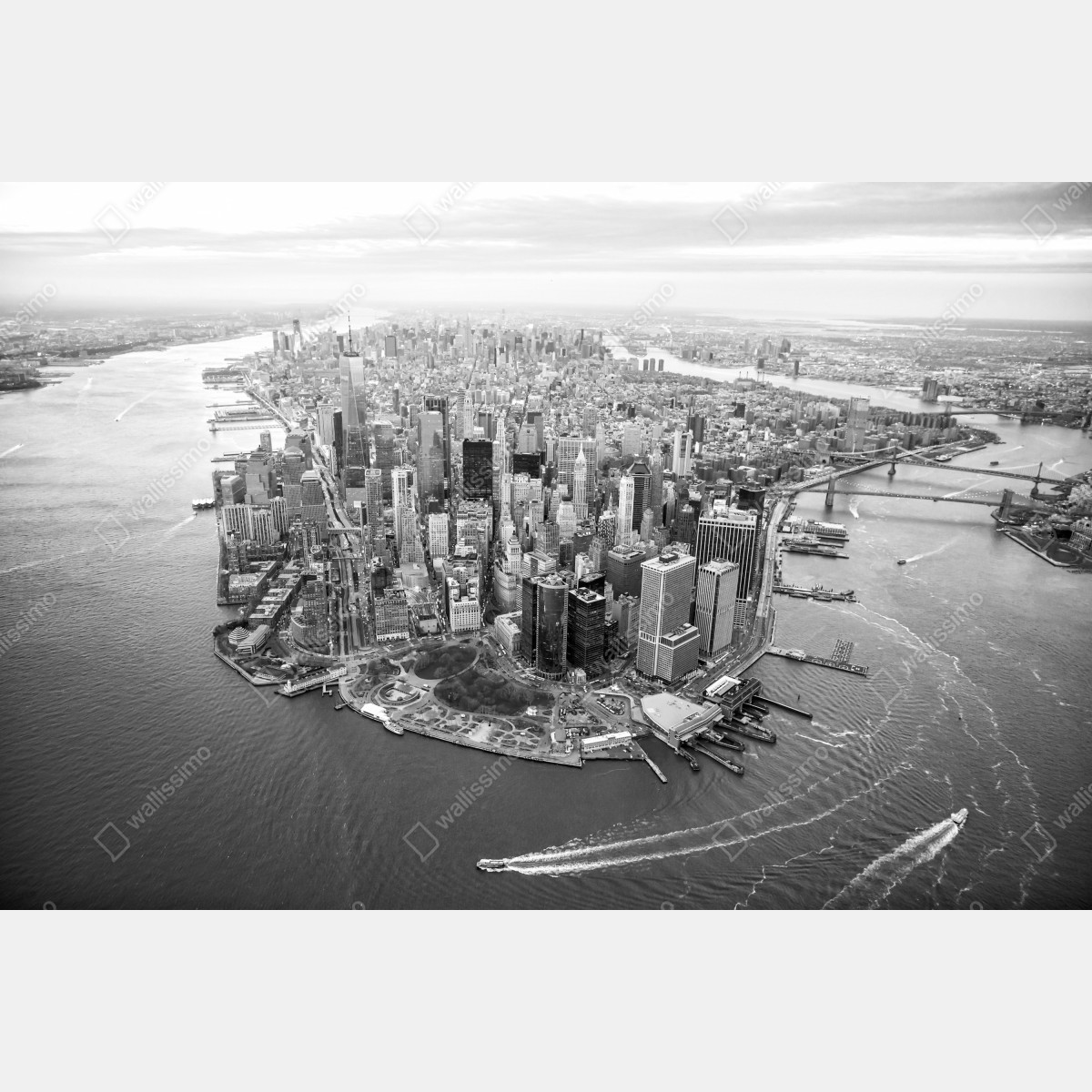 Naklejka repozycjonowalna Manhattan panorama z lotu ptaka – Wallissimo® Naklejka repozycjonowalna Manhattan panorama z lotu ptaka – Wallissimo®