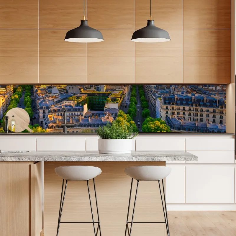 Naklejka repozycjonowalna orientalny wzór z drzewami i liśćmi – Wallissimo®