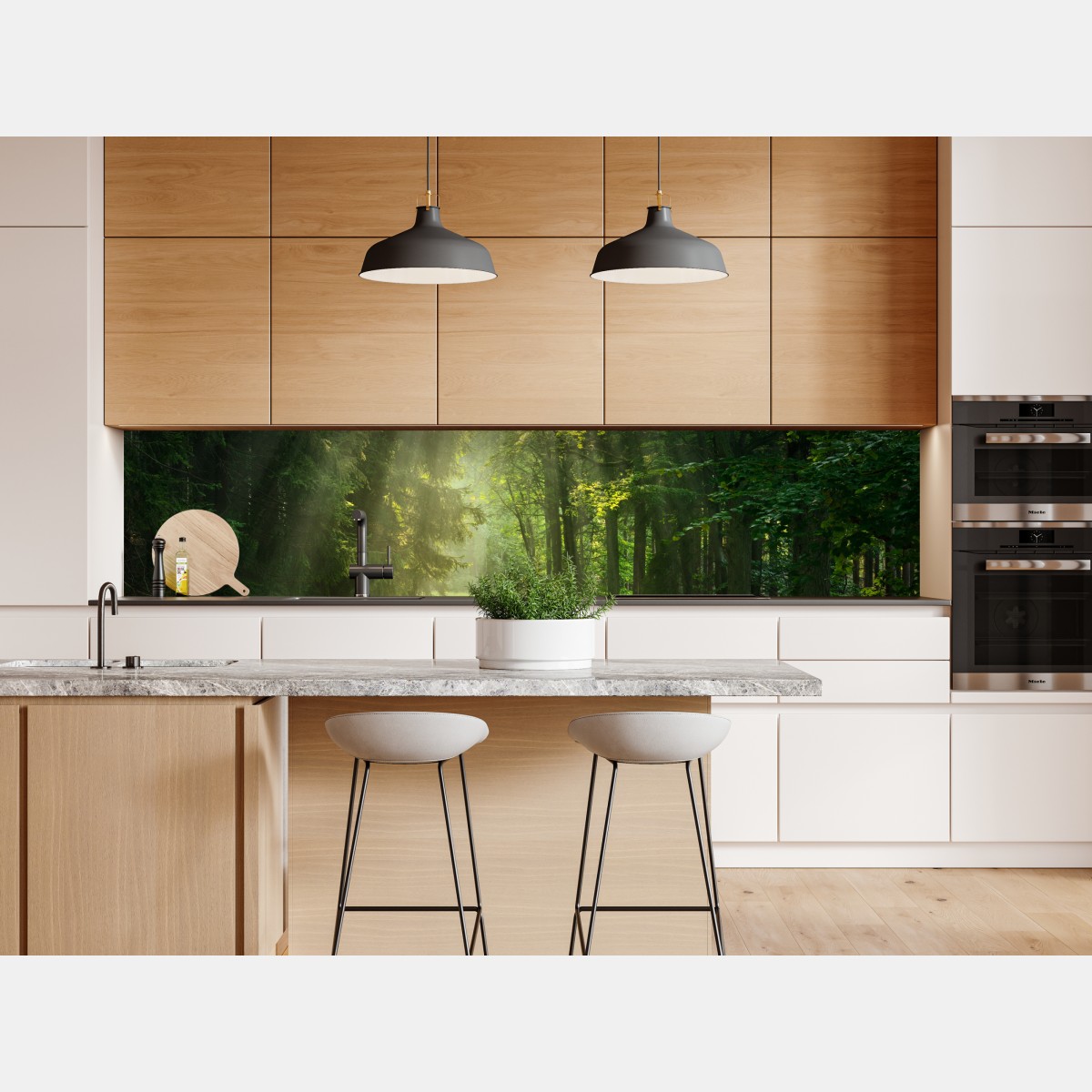 Naklejka repozycjonowalna słoneczna ścieżka w lesie – Wallissimo® Naklejka repozycjonowalna słoneczna ścieżka w lesie – Wallissimo®