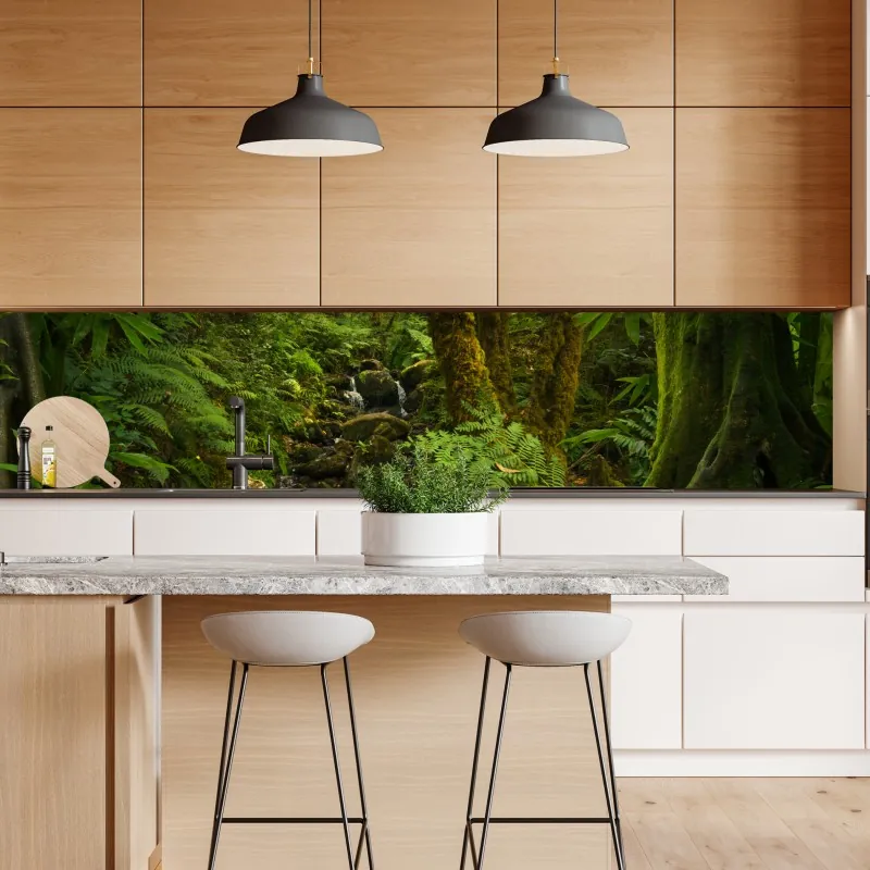 Naklejka repozycjonowalna beżowy liściasty wzór botaniczny – Wallissimo®