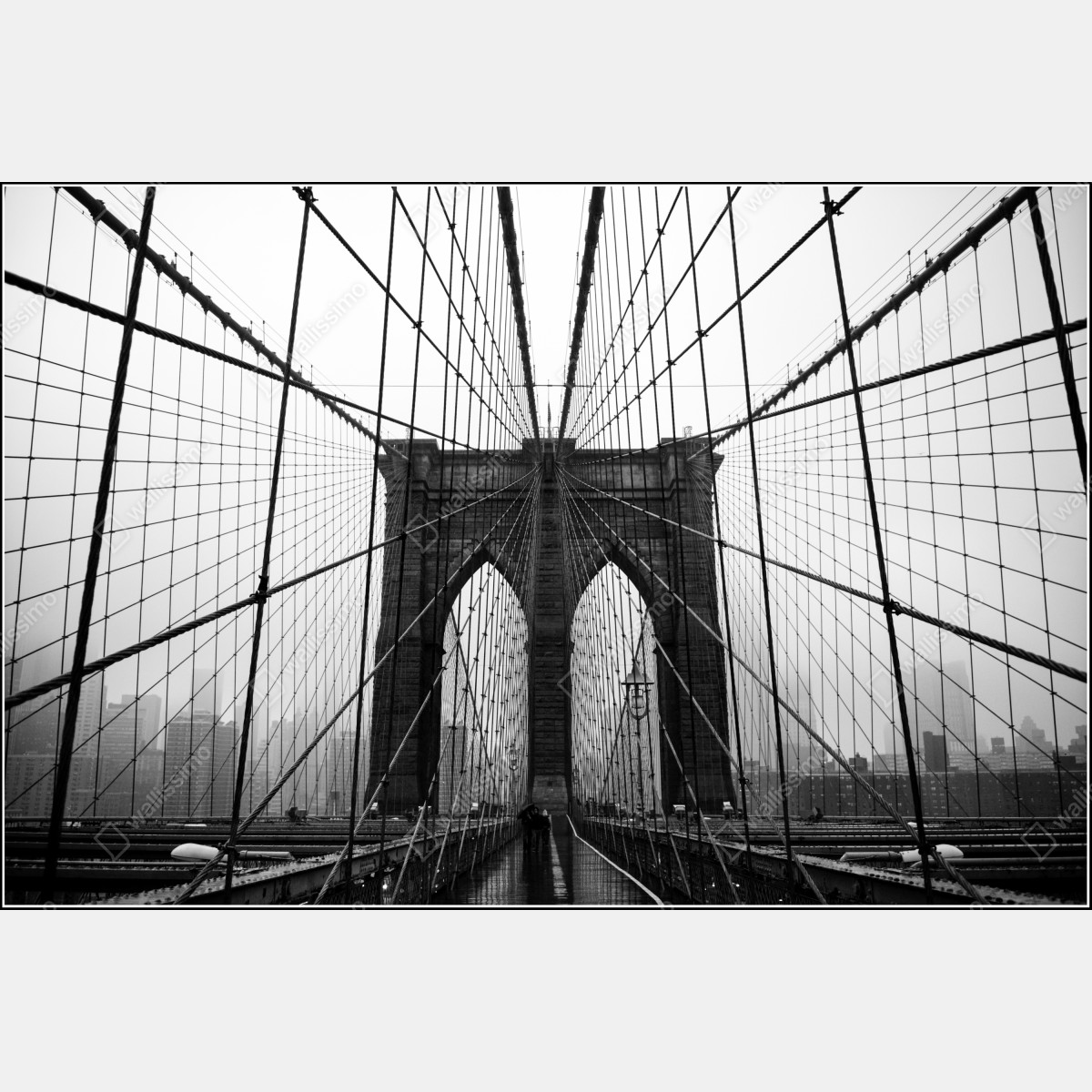 Naklejka repozycjonowalna Most Brookliński geometryczna perspektywa – Wallissimo® Naklejka repozycjonowalna Most Brookliński geometryczna perspektywa – Wallissimo®