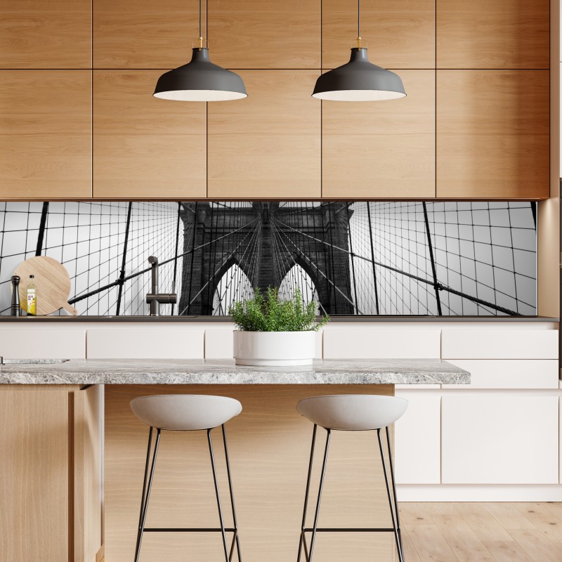 Naklejka repozycjonowalna Most Brookliński geometryczna perspektywa – Wallissimo® Naklejka repozycjonowalna Most Brookliński geometryczna perspektywa – Wallissimo®