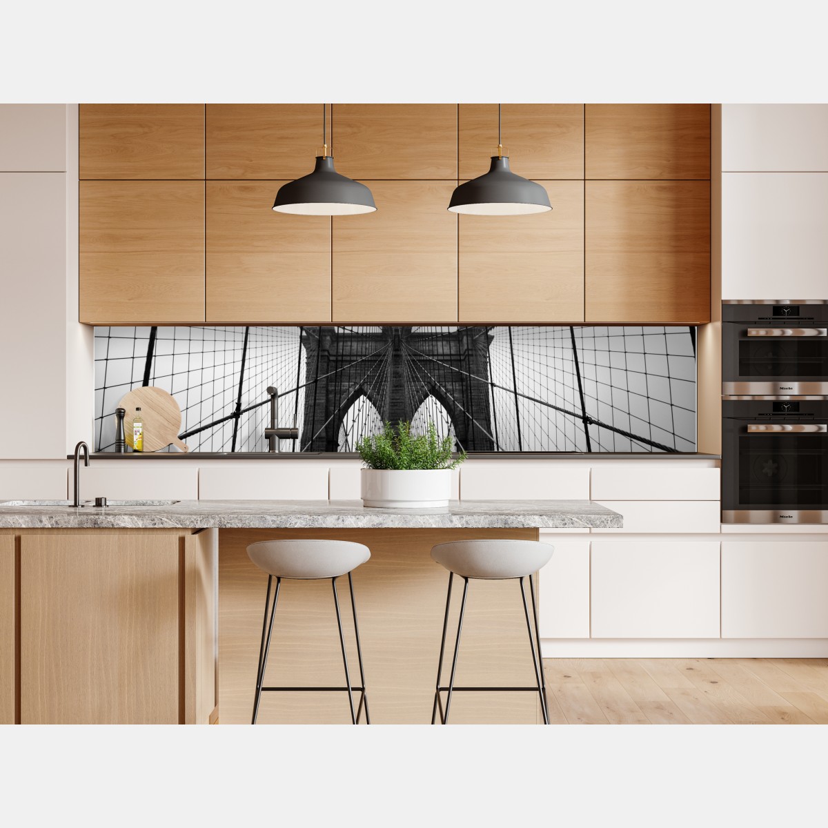 Naklejka repozycjonowalna Most Brookliński geometryczna perspektywa – Wallissimo® Naklejka repozycjonowalna Most Brookliński geometryczna perspektywa – Wallissimo®