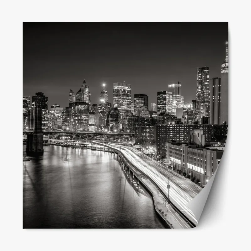 Naklejka repozycjonowalna tropikalne akwarelowe orchidee i liście palmowe – Wallissimo®