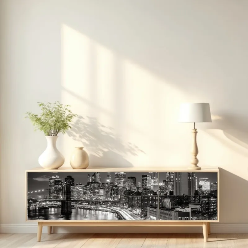 Naklejka repozycjonowalna tropikalne akwarelowe orchidee i liście palmowe – Wallissimo®