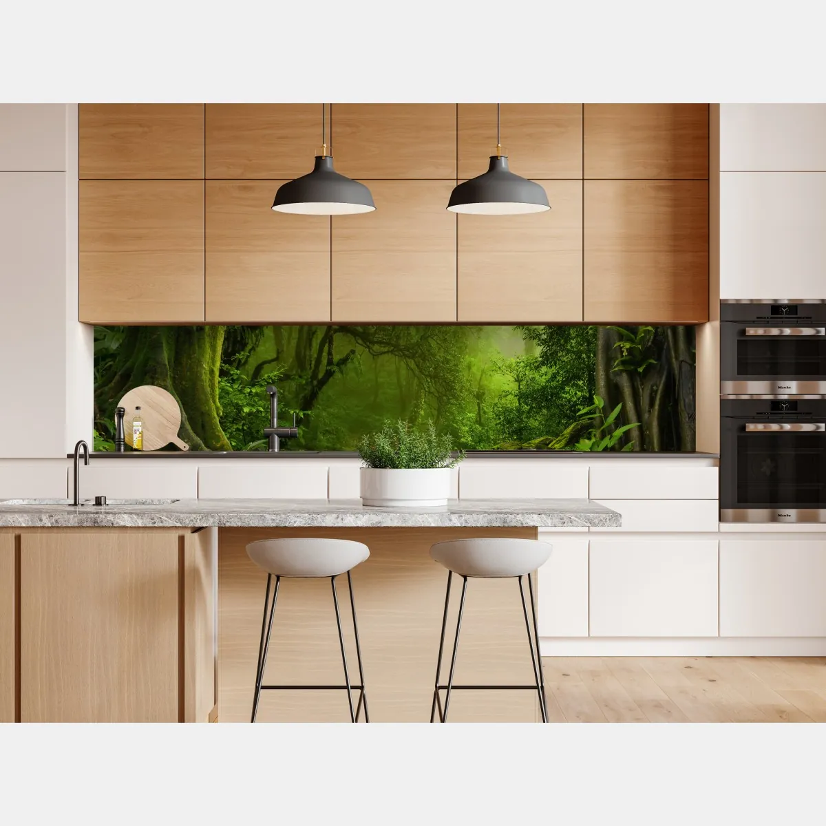 Naklejka repozycjonowalna zaczarowany zielony leśny strumień – Wallissimo® Naklejka repozycjonowalna zaczarowany zielony leśny strumień – Wallissimo®